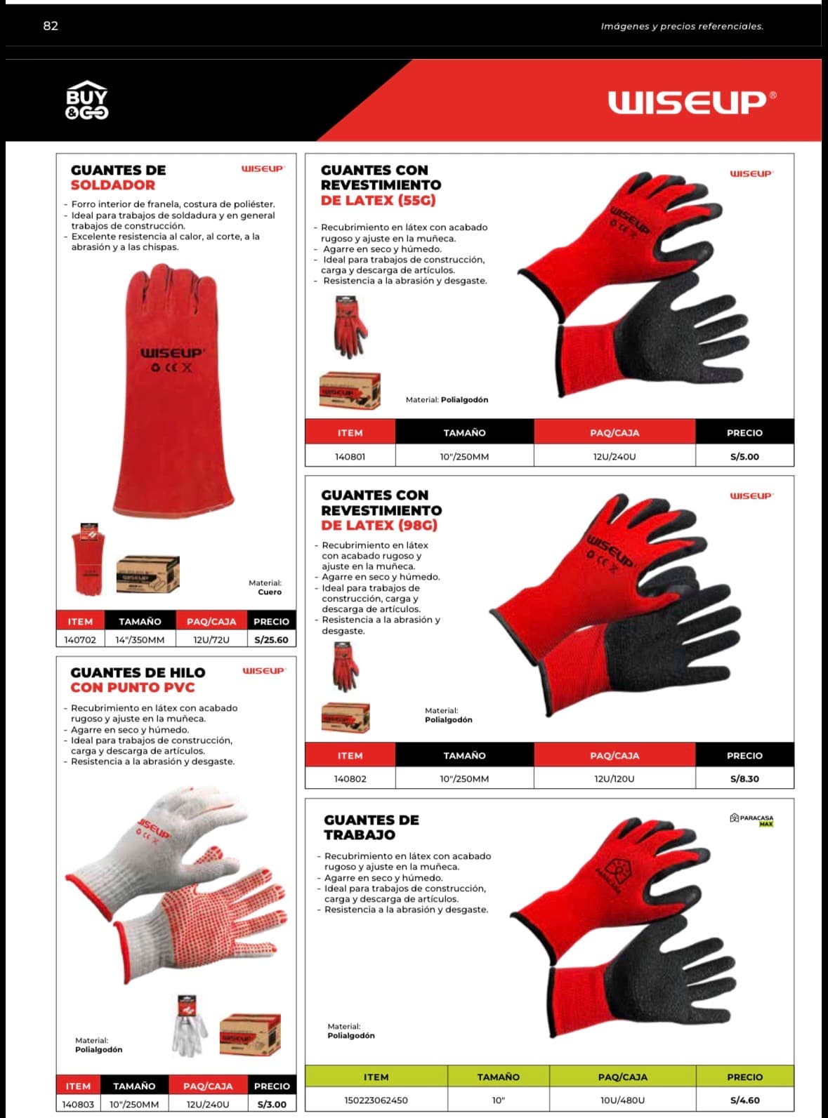 Guantes de Soldador de Cuero WISEUP