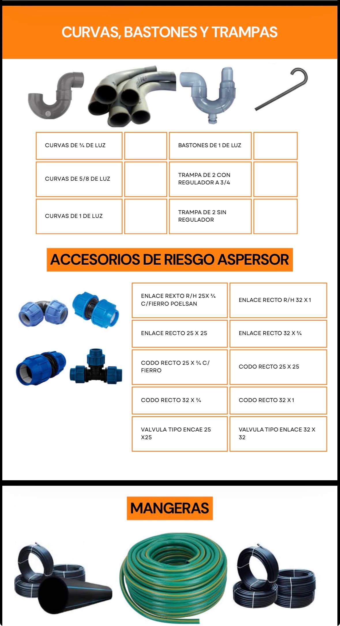 Componentes Esenciales: Tuberías, Riego y Mangueras