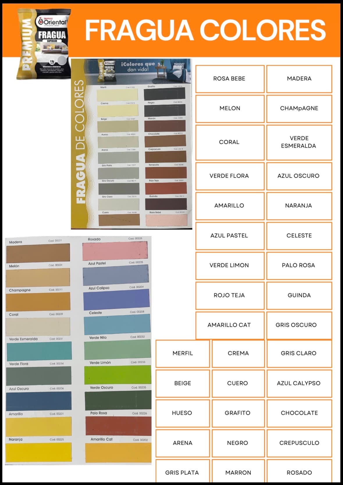 Fragua Colores Oriental Premium - Variedad Superior